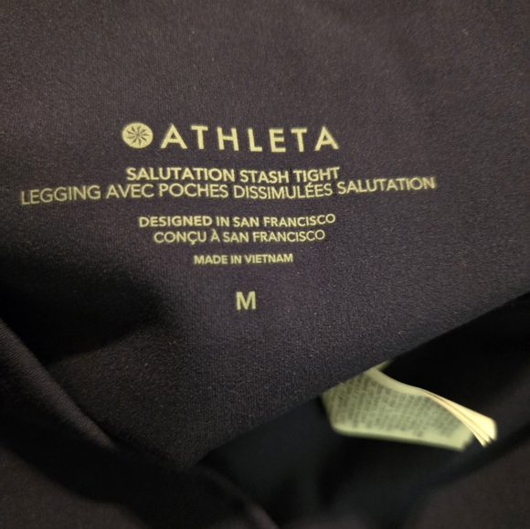 Athleta Salutation Stash Tight/Legging Size M. Blue* - Picture 3 of 8
